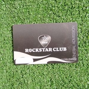 Hard Rock Hotel ROCKSTAR CLUB Guitar Pick Graphic Las Vegas Casino Players Card